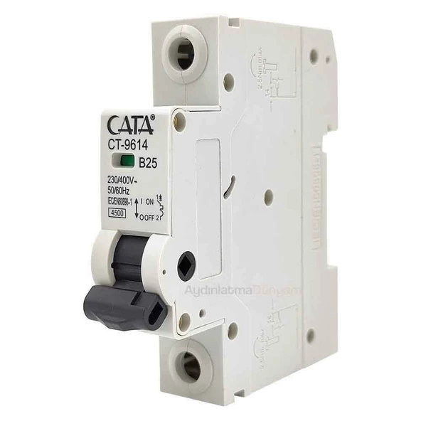CATA CT-9614 25 AMPER SİGORTA B TİPİ 4,5K MONOFAZE