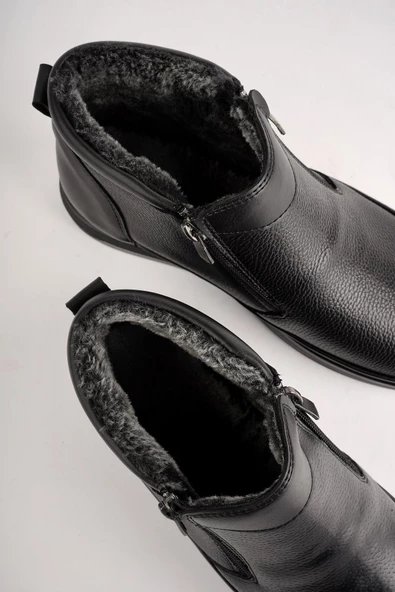 Muggo DAVİLA Garantili Çift Fermuarlı Kürklü Erkek Bot - 5