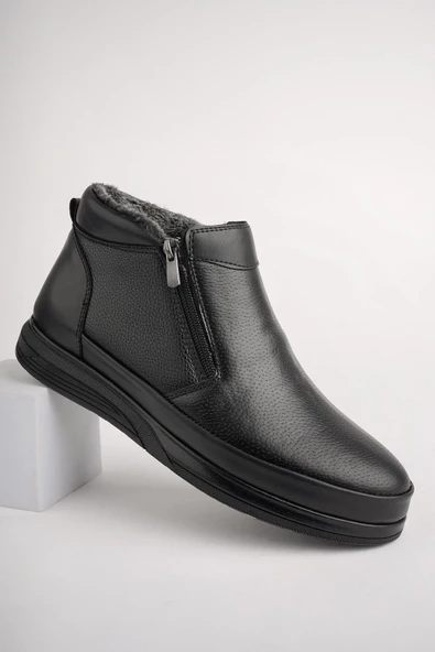 Muggo DAVİLA Garantili Çift Fermuarlı Kürklü Erkek Bot