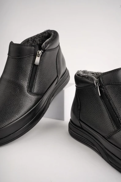 Muggo DAVİLA Garantili Çift Fermuarlı Kürklü Erkek Bot - 3