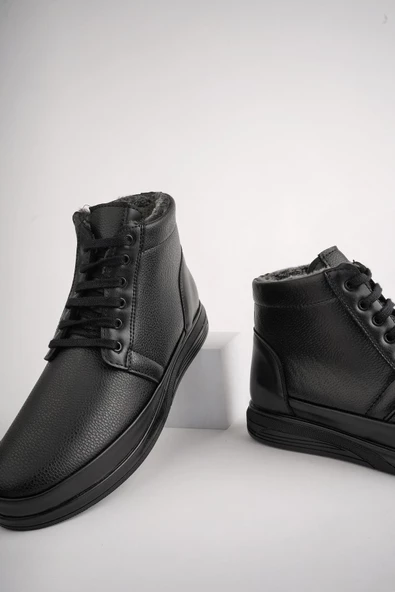 Muggo DEWEY Garantili Fermuarlı Bağcıklı Kürklü Soğuk Geçirmez Erkek Bot - 3