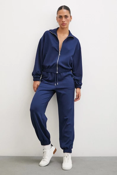 Fermuarlı Sweatshirt Lacivert - 6