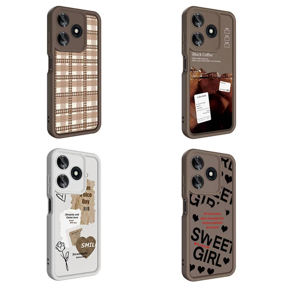 Tecno Spark 10C Kılıf Kamera Korumalı Baskılı Arka Yüzey Klas Kapak - Resim 9