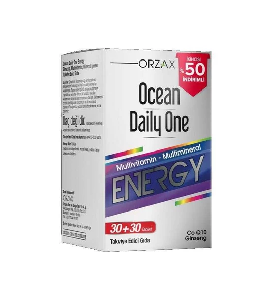 Orzax Ocean Daily One Energy 60 Tablet 2.%50 İndirimli