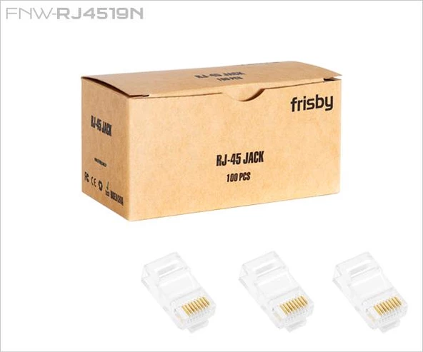 FRISBY FNW-RJ4519N RJ45 CAT5 UTP 100 ADET KONNEKTOR - 2