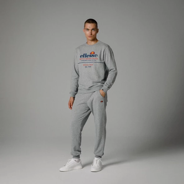 Ellesse Bisiklet Yaka Sweatshirt Gri Erkek EM273 - 3