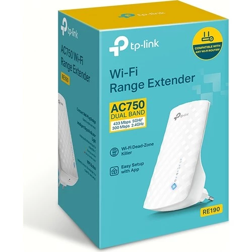 TP-Link RE190 750 Mbps 5 GHz Kablosuz AC Dual Band Evrensel Menzil Genişletici - 5