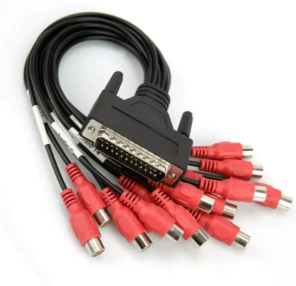 D-sub 15dB 25 erkek ve 15x rca dişi cctv monitör sistemi için adaptör kablosu