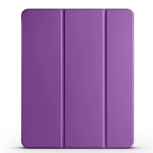 İpad Air 10.9 2020 (4.nesil) Kapaklı Smart Cover Kalem Bölmeli Standlı 1-1 Kılıf