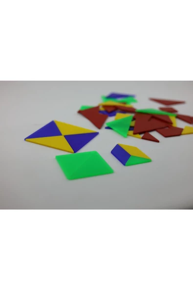 Luga Atölye Renkli Tangram Seti | Zeka Geliştiren Eğlenceli Bulmaca - 4
