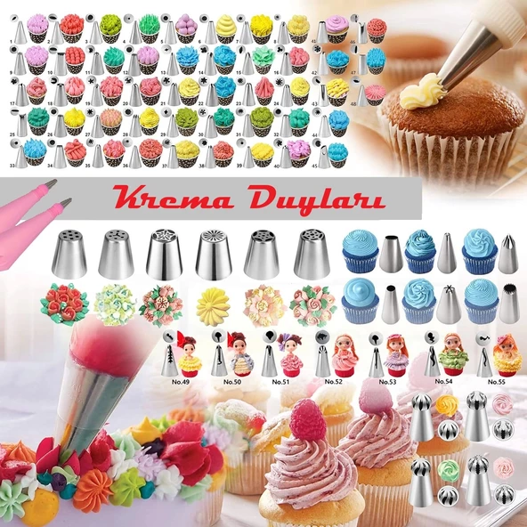 Büyük Boy Gül 8 Diş Krema Duyu 36x8x47 Mm | İthal Krema Torbası Hediye (DY-903) - 6