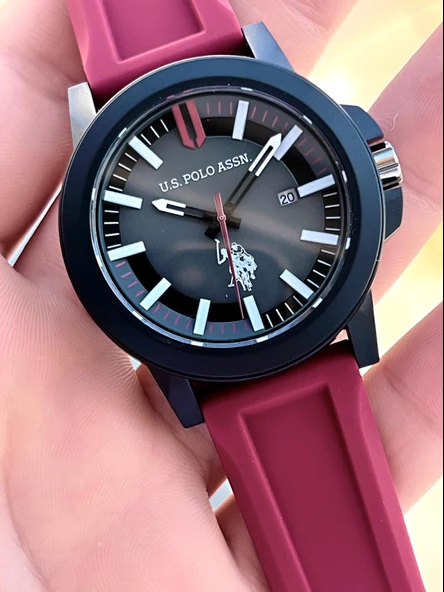 U.S.POLO ASSN Silikon Kordon 5 Atm Suya Dayanıklı Spor Erkek Kol Saati USPA.1029.B03 - Resim 5
