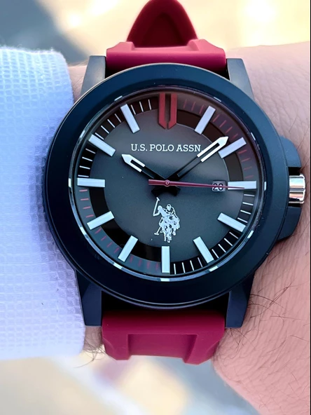 U.S.POLO ASSN Silikon Kordon 5 Atm Suya Dayanıklı Spor Erkek Kol Saati USPA.1029.B03 - Resim 2