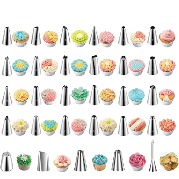 Büyük Boy Kapalı Yıldız 8 Diş Krema Duyu 36x6x48 Mm | İthal Krema Torbası Hediye (DY-904) - 4