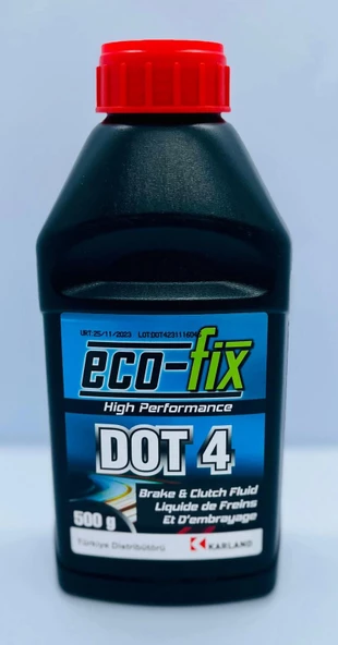 ECO-FİX FREN HİDROLİK YAĞI DOT4 500 ML.FMVSS DOT 4 / SAE J 1704 / ISO 4925 4 0,5LT