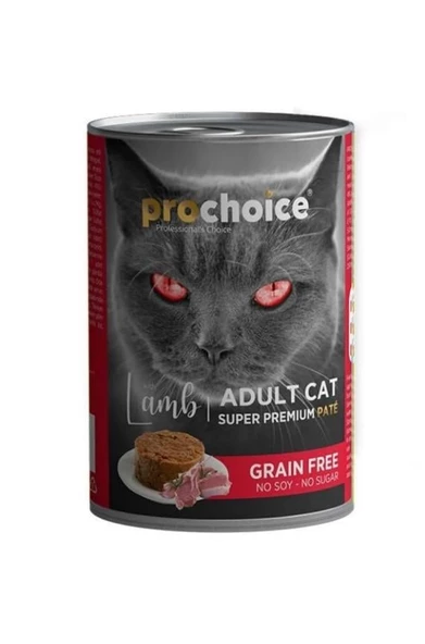 Pro Choice Tahılsız Kuzu Etli Yetişkin Kedi Konserve Yaş Maması 400 gr