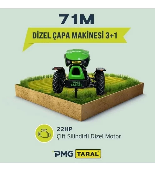 Taral 71M Çapa Makinası Amortisörlü 22HP