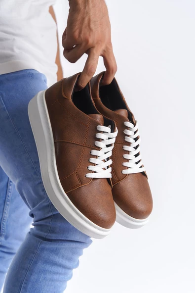 Boost Bağcıklı Taba Beyaz Erkek Günlük Sneaker Ayakkabı - 4