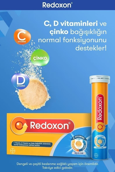 Redoxon Üçlü Etki 30 Efervesan Tablet - Resim 3