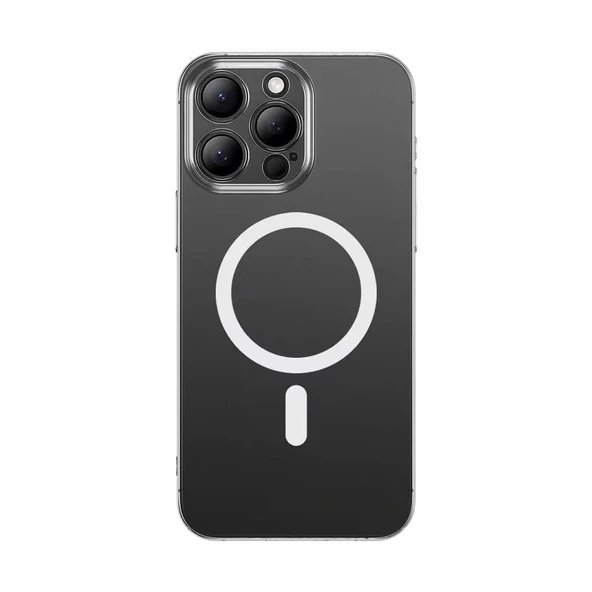 Apple iPhone 15 Pro Max Kılıf Magsafe Şarj Özellikli Toz Önleyici Zore Helo Kapak - 3