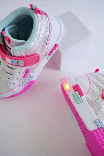 Muggo KUKULİ Garantili Legolu Bağcıklı ve Cırtlı Ortopedik Çocuk Sneaker Spor Ayakkabı - 6