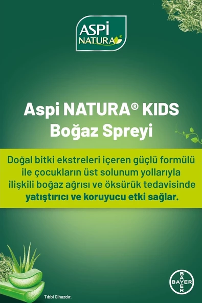 Aspi Natura Kids Kayısı-Limon Aromalı Boğaz Spreyi 20 ml - 4
