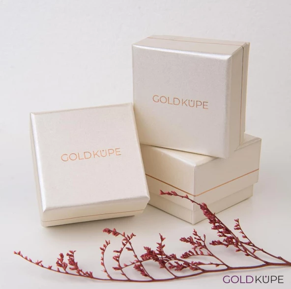 14 Ayar Altın Taşlı Yonca Kolye Ucu 1,46 gr - Resim 4