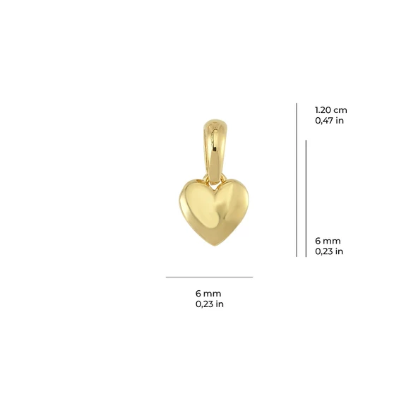 14 Ayar Altın Minik Kalp Kolye Ucu 0,42 gr - 2
