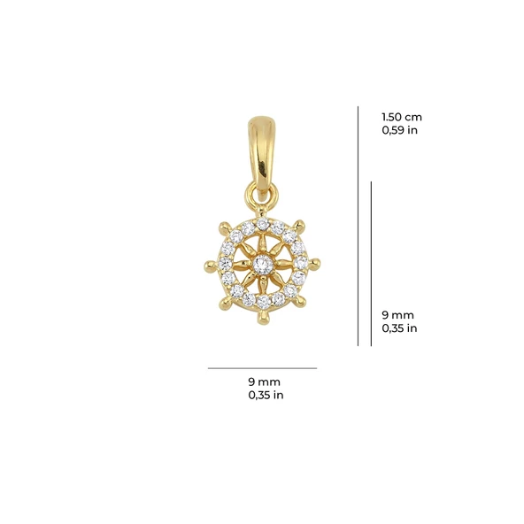 14 Ayar Altın Dümen Kolye Ucu 0,65 gr - Resim 2