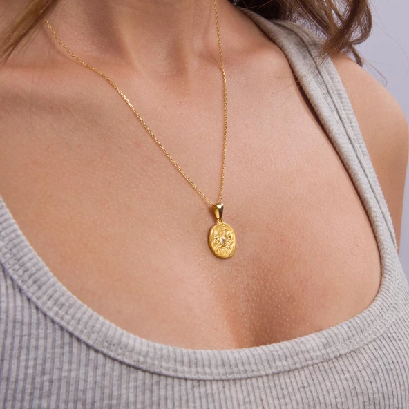 14 Ayar Altın Yengeç Burç Kolye Ucu 2,12 gr - Resim 5