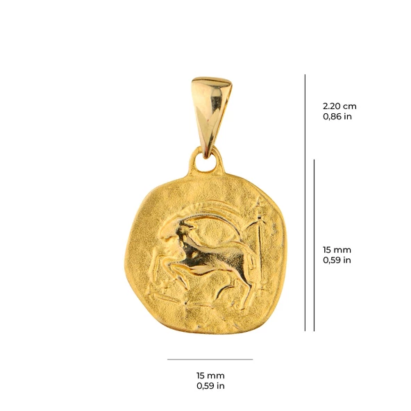 14 Ayar Altın Oğlak Burç Kolye Ucu 1,79 gr - 3