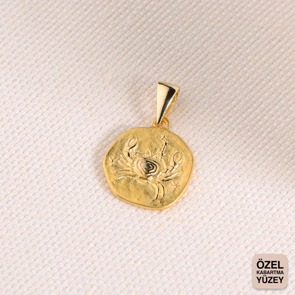 14 Ayar Altın Yengeç Burç Kolye Ucu 2,12 gr - Resim 4