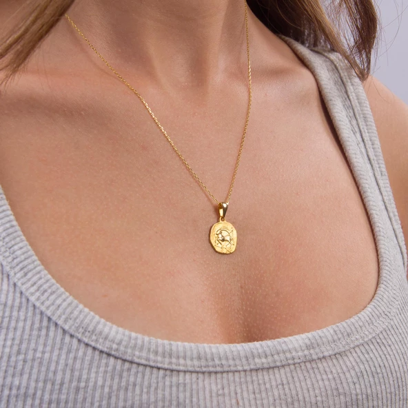 14 Ayar Altın Oğlak Burç Kolye Ucu 1,79 gr - 2