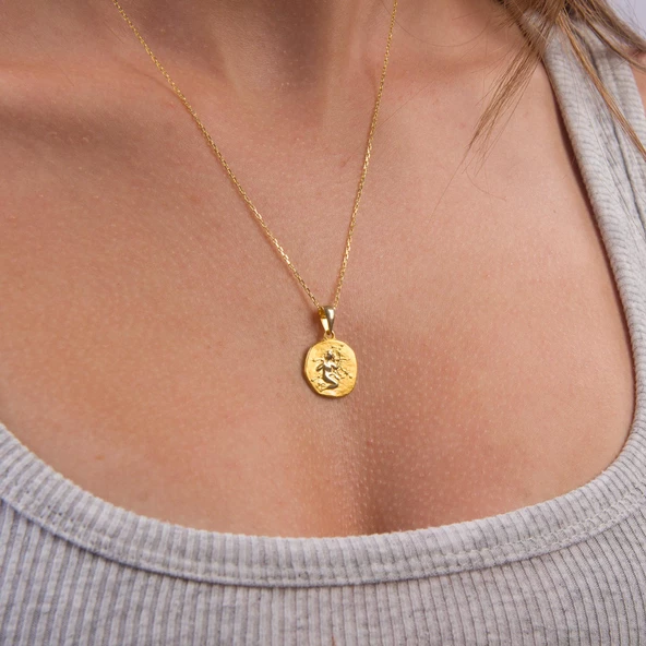 14 Ayar Altın Başak Burç Kolye Ucu 2,31 gr - 2