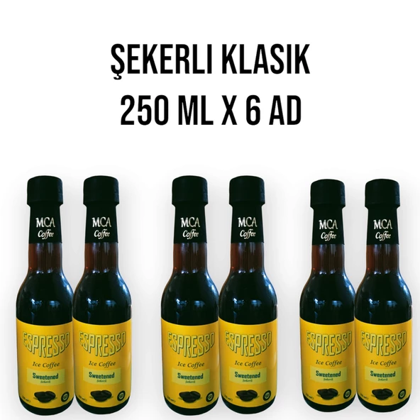 MCA Espresso Soğuk Kahve (ŞEKERLİ KLASİK) 250 ML x 6 Adet