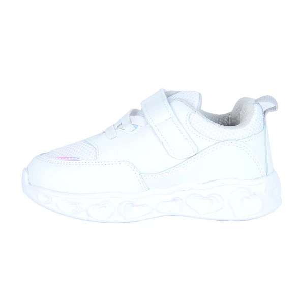 MP 241-3217 Beyaz Cırtlı Kız Çocuk Spor Ayakkabı - Resim 2