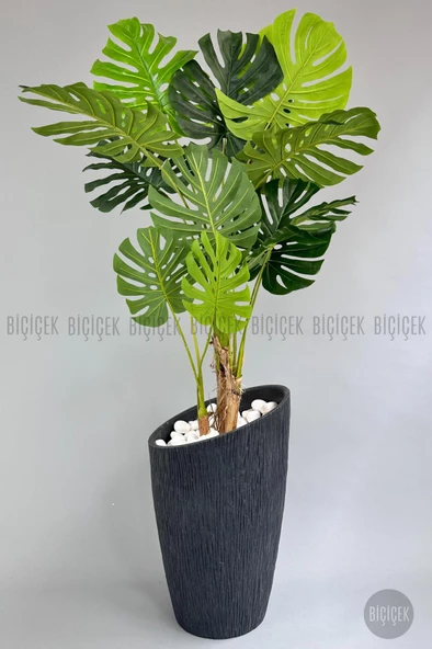 Yapay Monstera Ağacı 200 cm lux dış mekan saksıda