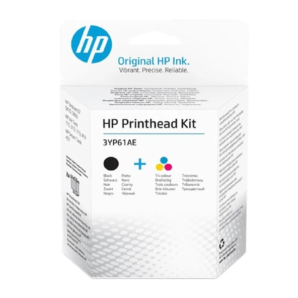 Hp 3Yp61Ae Siyah/Üç Renkli Gt Baskı Kafası Takımı 5810/5820/115