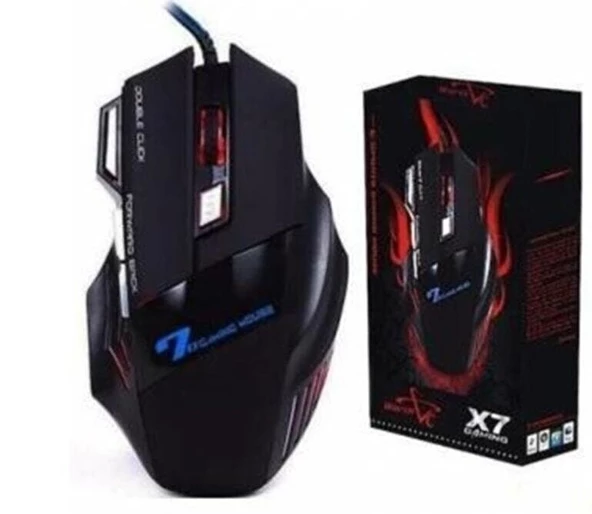 Piranha X7 Gaming Mouse Kumaş Kablo 7 Tuşlu Oyuncu Mouse 8698720989815