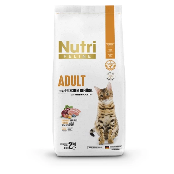 Nutri Feline 2Kg Yetişkin Tavuk Etli Adult Kedi Maması