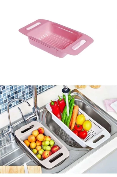 Geseus Boyu Ayarlanabilir Plastik Evye Süzgeç lavabo süzgeç-8119 - 2