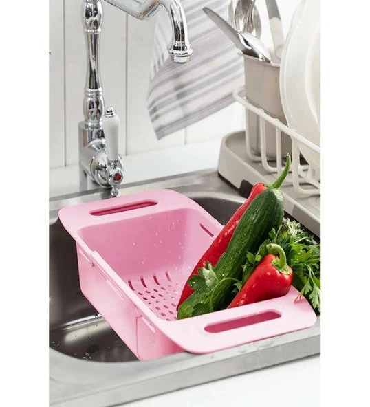 Geseus Boyu Ayarlanabilir Plastik Evye Süzgeç lavabo süzgeç-8119 - 12