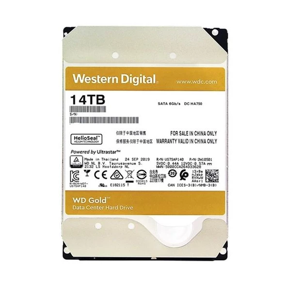 Wd 14Tb Wd142Kryz Gold Enterprıse 7200Rpm Sata3 512Mb