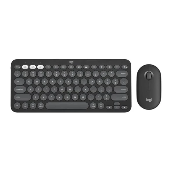 Logitech 920-012245 Pebble 2 Bluetooth Klavye & Mouse Set Siyah