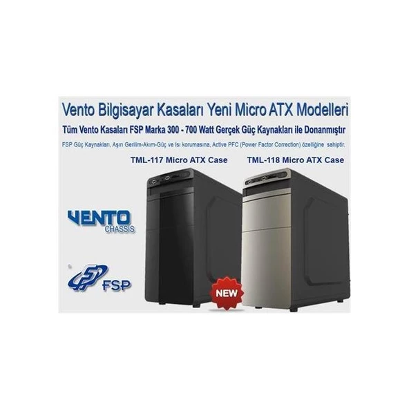 Asus Vento Cıo Tml117 Mıcro Atx Siyah Kasa 400W