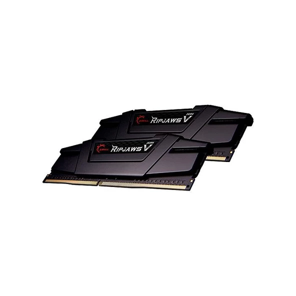 Gskill RipjawsV F4-3200C16D-32GVK Siyah DDR4-3200Mhz CL16 32GB (2X16GB) DUAL (16-18-18-38) 1.35V