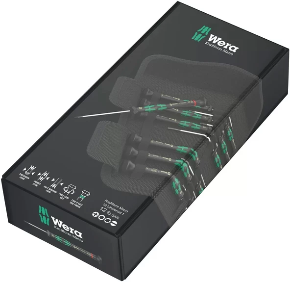 Wera Kraftform SB 12 Li Çantalı Mikro Tornavida Set 05073675001 - 2
