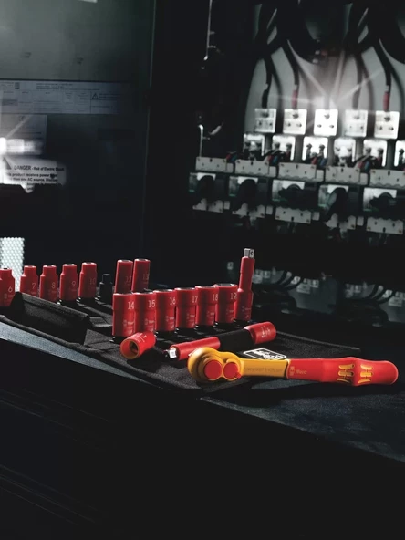 Wera 8100 SB VDE 1 Zyklop Cırcır İzoleli Lokma Set 3/8" 05004970001 - 3