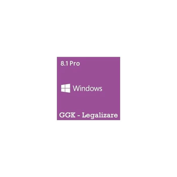 Microsoft Windows 8.1 Pro, Türkçe, 64 Bit, Get Genuine Kit (GGK)  DVD, 4YR-00157