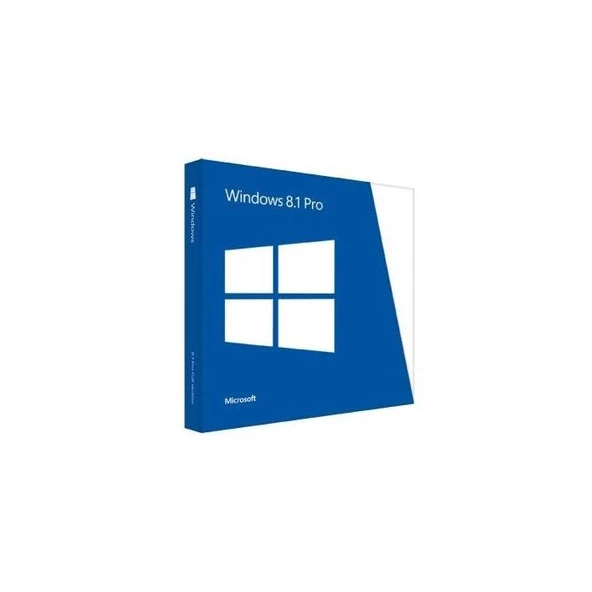 Microsoft Windows 8.1 Pro, Türkçe, 64 Bit/32 Bit, KUTU DVD, FQC-07358